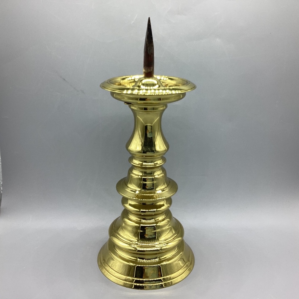 Used CW VIRGINIA METALCRAFTERS Brass CANDLESTICK for large 2.5” candle